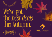 Autumn Leaves Postcard Design