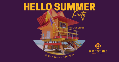 Beach House Party Facebook ad Image Preview
