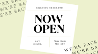 We're Open Elegant Animation Preview