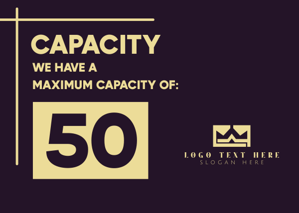 Capacity Occupancy Postcard Design Image Preview