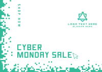 Cyber Monday Pixels Postcard Image Preview