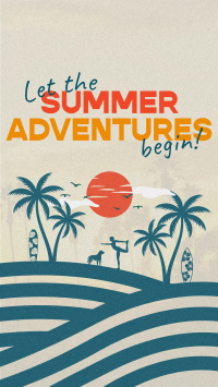 Retro Summer Silhouette YouTube short Image Preview