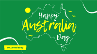 Australia Sketch Map Facebook Event Cover Design