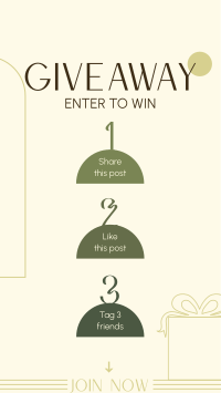 Simple Giveaway Instructions Instagram Story Design