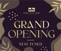 Elegant Leaves Grand Opening Facebook Post Design