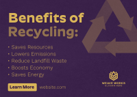 Recycling Benefits Postcard Image Preview