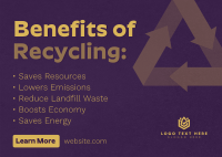 Recycling Benefits Postcard Design