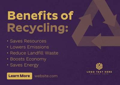 Recycling Benefits Postcard Image Preview