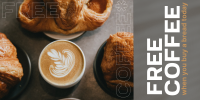 Bread and Coffee Twitter Post Design