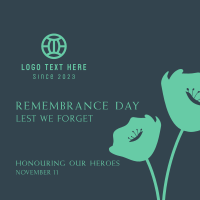 Remembrance Day Poppies Instagram Post Design