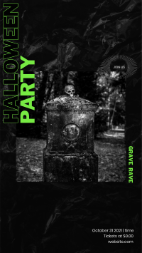 Halloween Grave Party Instagram story Image Preview