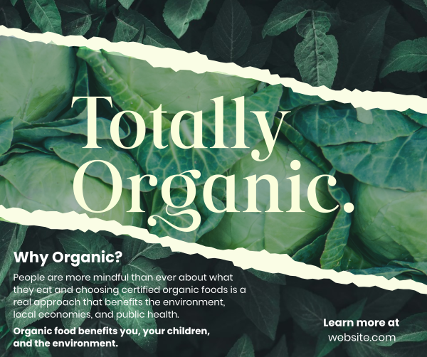 Totally Organic Facebook Post Design Image Preview