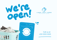 Laundry Opening Postcard Design