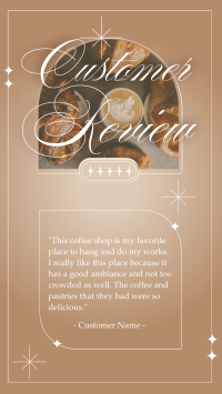 Testimonials Coffee Review Facebook Story Design