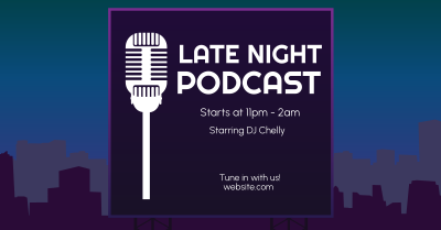 Late Night Podcast Facebook Ad Image Preview