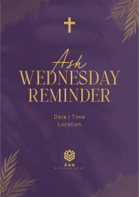 Ash Wednesday Reminder Flyer Image Preview