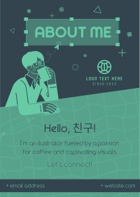 About Me Illustration Flyer Image Preview