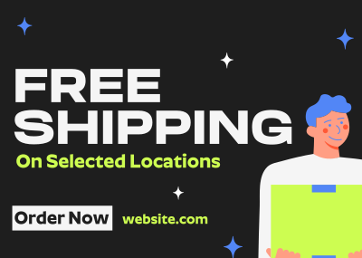 Cool Free Shipping Deals Postcard Image Preview