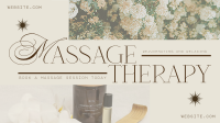 Sophisticated Massage Therapy Facebook Event Cover Design