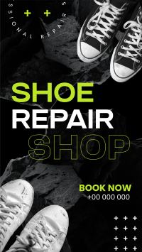 Brutalist Shoe Repair Facebook Story Preview