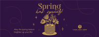 Spring Flower Pot Facebook Cover Design