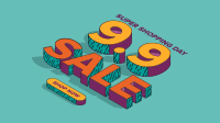 9.9 Isometric Multicolor Sale Facebook event cover Image Preview