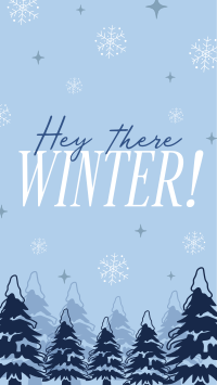 Hey There Winter Greeting YouTube Short Design