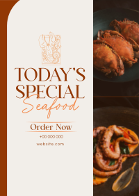 Minimal Seafood Restaurant  Poster Image Preview