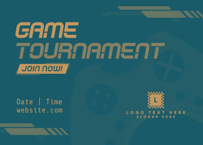 Game Tournament Postcard Image Preview