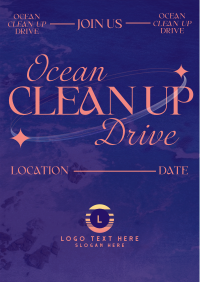 Y2K Ocean Clean Up Flyer Design
