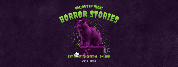 Horror Stories Night Facebook Cover Design Image Preview