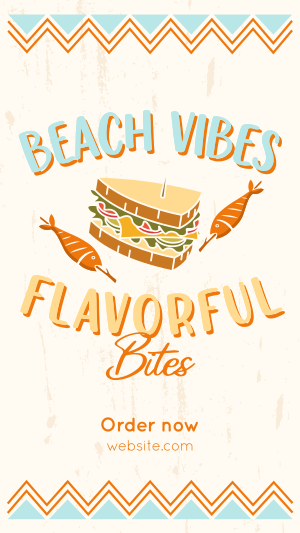 Flavorful Bites at the Beach Instagram story Image Preview