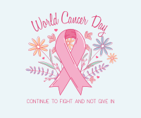 Cancer Day Floral Facebook post Image Preview