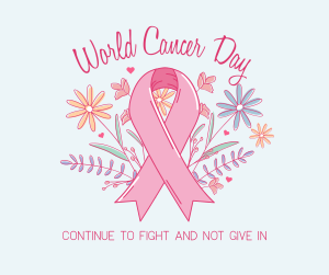 Cancer Day Floral Facebook post