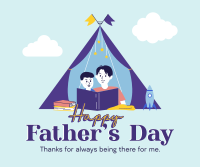Father & Son Tent Facebook Post Design