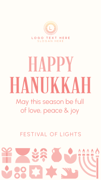Happy Hanukkah Pattern TikTok video Image Preview