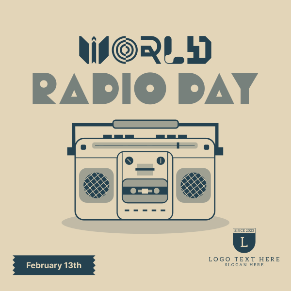 Radio Day Retro Instagram Post Design
