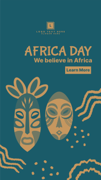 Africa Day Masks Instagram Story Design