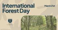 Forest Day Greeting Facebook Ad Design