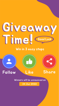 Giveaway Time Facebook story Image Preview