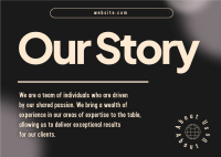 Simple Our Story Postcard Design