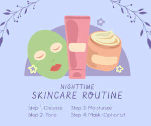 Nighttime Skincare Routine Facebook post