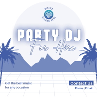 Synthwave DJ Party Service Instagram post Image Preview