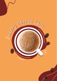 Coffee Day Scribble Flyer Design