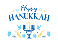 Hanukkah Menorah Postcard Design