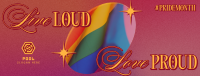 Retro Pride Month Facebook cover Image Preview