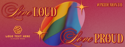 Retro Pride Month Facebook cover Image Preview