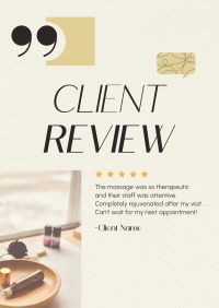 Spa Client Review Poster Image Preview
