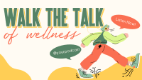 Walk Wellness Podcast Facebook Event Cover Design
