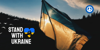 Stand with Ukraine Twitter Post Design